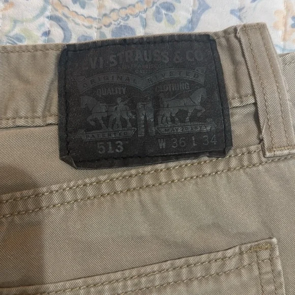 Levi’s 513 Men's Tan Casual Pants 36x34 - Picture 2 of 4
